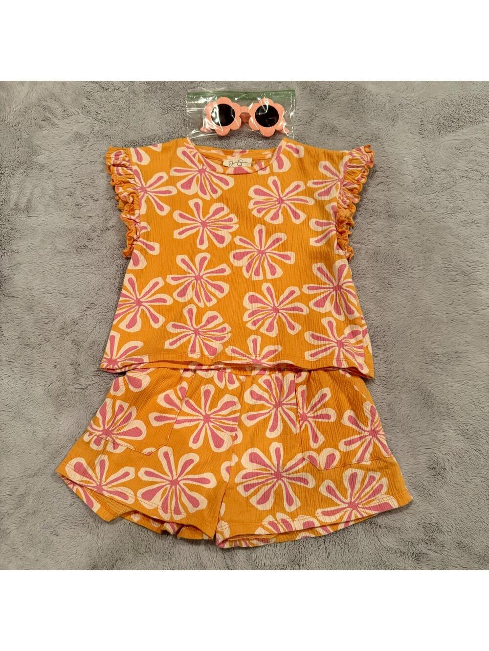 Girls 2-Piece Floral Shorts Set